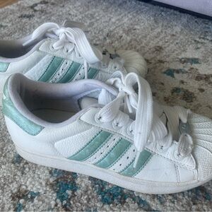 Adidas Women's White and Mint Athletic Shoes